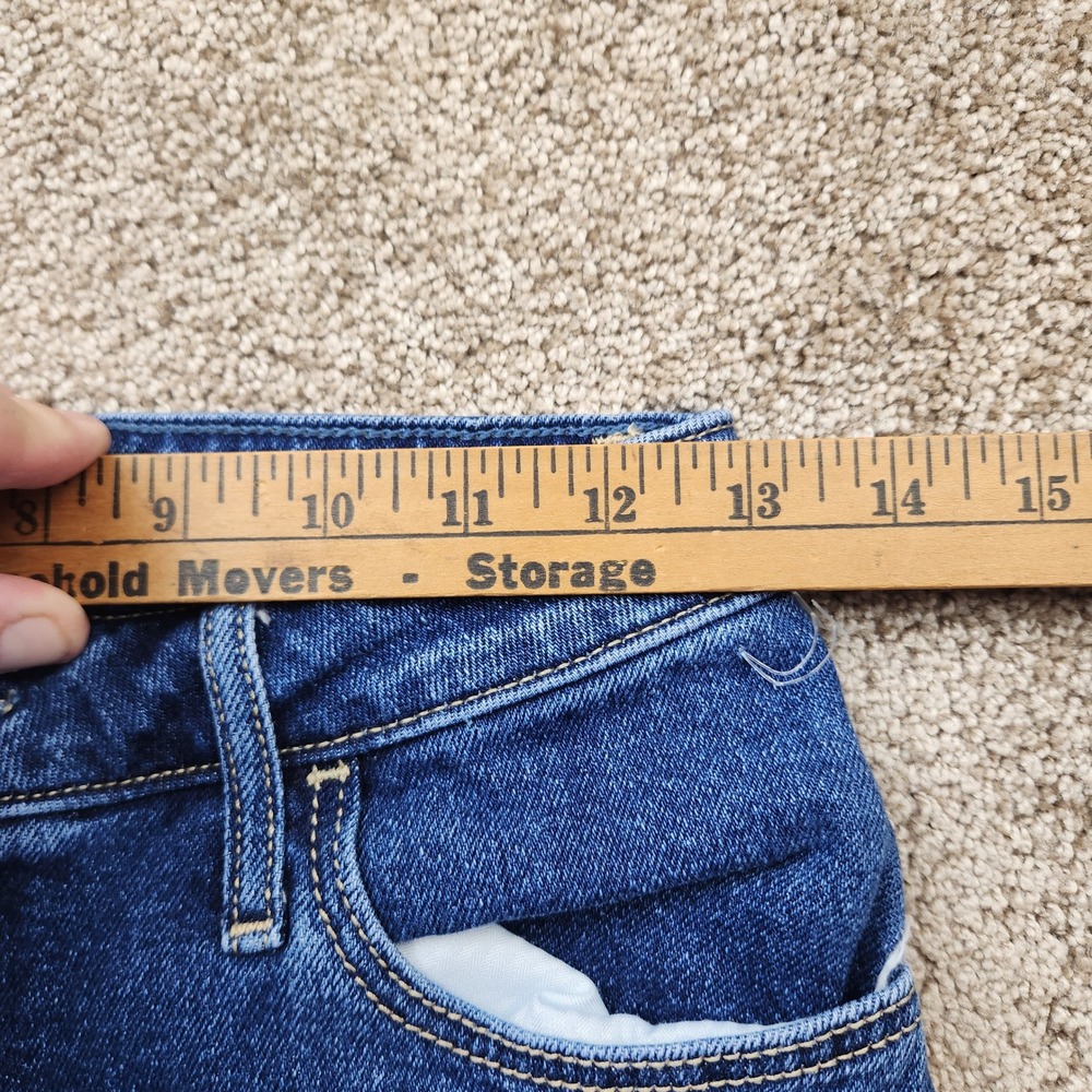 Hollister Ultra High-Rise Dad Jean Two-Tone Blue Colorblock Patchwork 3R W26 L31 - Picture 5 of 7